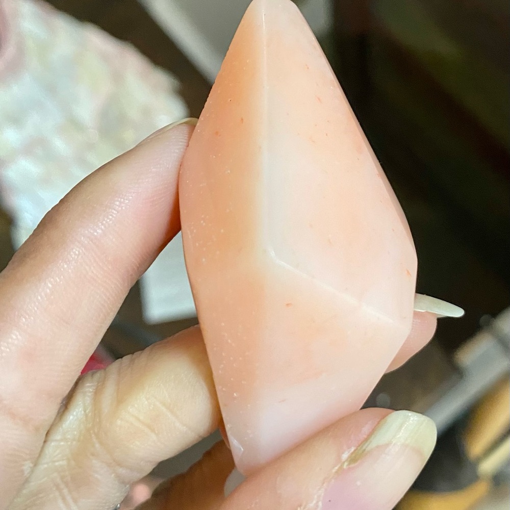 Peach swirl marble Cocktail costume Superpower resin ring handmade OOAK chunky 8 - Picture 2 of 6
